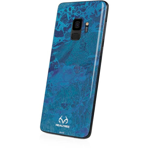 RealTree WAV3 Blue Camo Galaxy S9 Skin